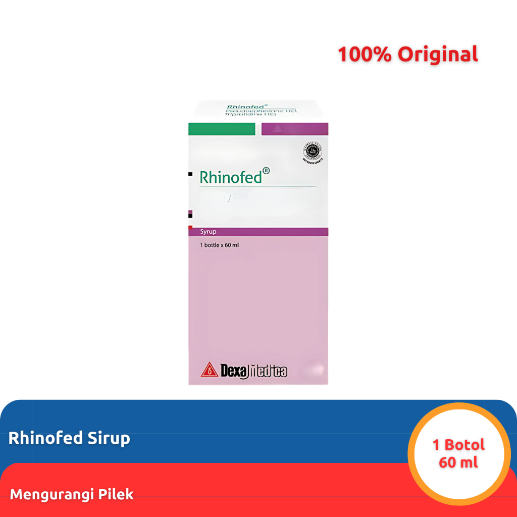 Jual [GRATIS ONGKIR] Rhinofed Sirup/Tablet Obat Pilek Anak dan Dewasa ...