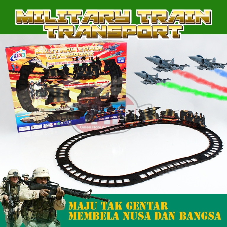 Jual Mainan Anak Kereta Api Indonesia Polisi Tentara Full Set OTOMATIS ...