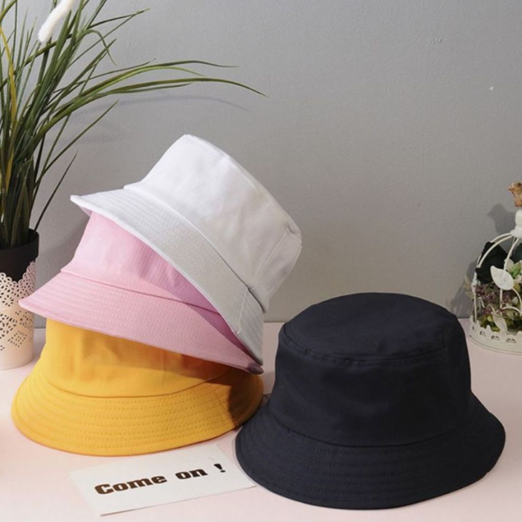 Jual bucket hats polos premium topi bucket pria/wanita termurah banyak ...