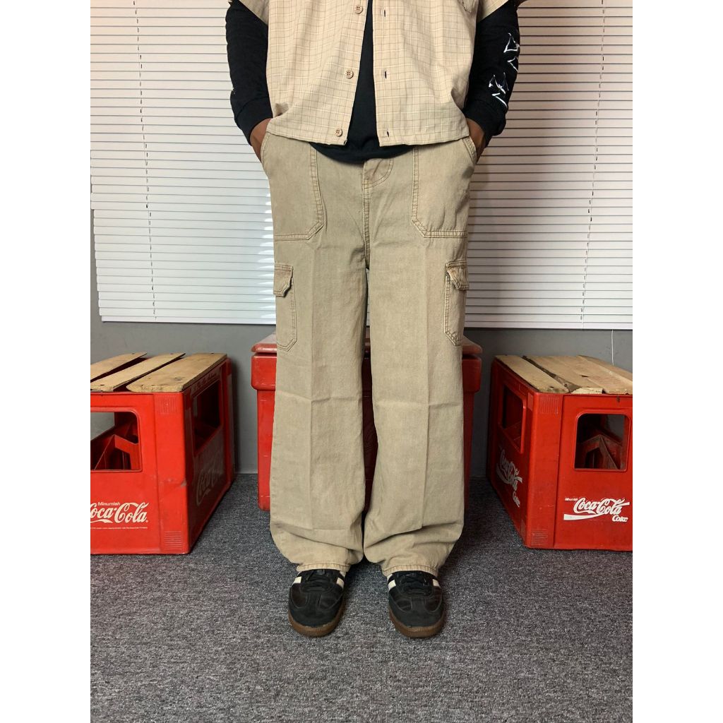 Jual Uniglam Cargo Jeans Celana cargo panjang pria wanita baggy - Main Image