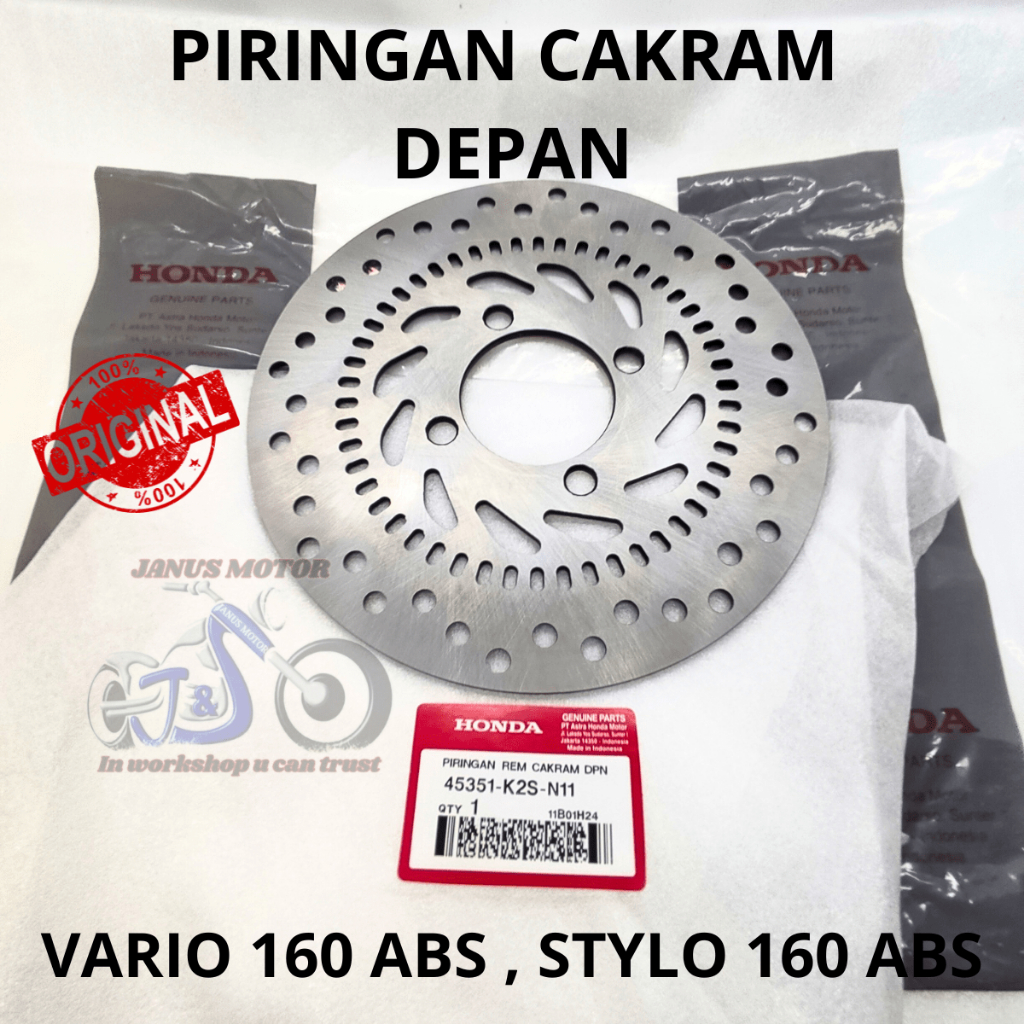 Jual Piringan Cakram Depan Vario Stylo Abs Original Ahm Hgp Ori