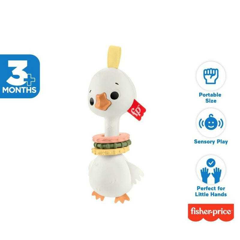 Jual Fisher Price Clack & Quack Goose Sensory Teether - Mainan Gigitan ...