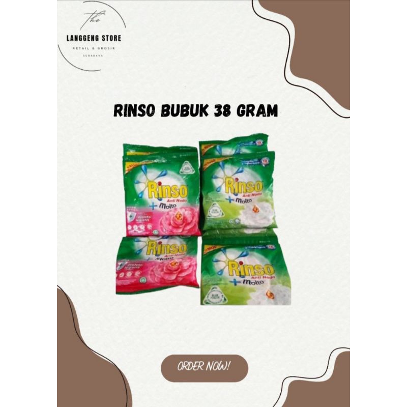 Jual rinso renteng 38 gram rinso bubuk 38 gram isi 6 | Shopee Indonesia