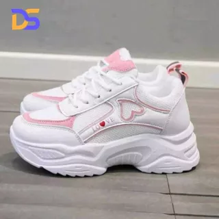 Sepatu Sneakers Wanita Korea Putih Nyaman Elegan