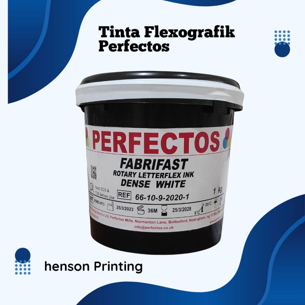 Jual Tinta Perfectos Mesin Cetak Flexo Dense White/Dense Black/Tinta ...