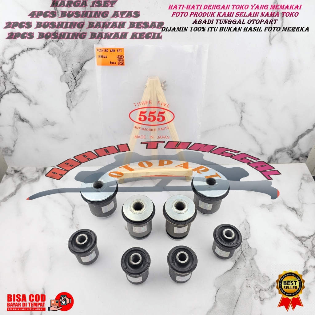 Jual BUSHING ARM SET ATAS BAWAH KIRI KANAN TOYOTA INNOVA 1SET 8PCS ...