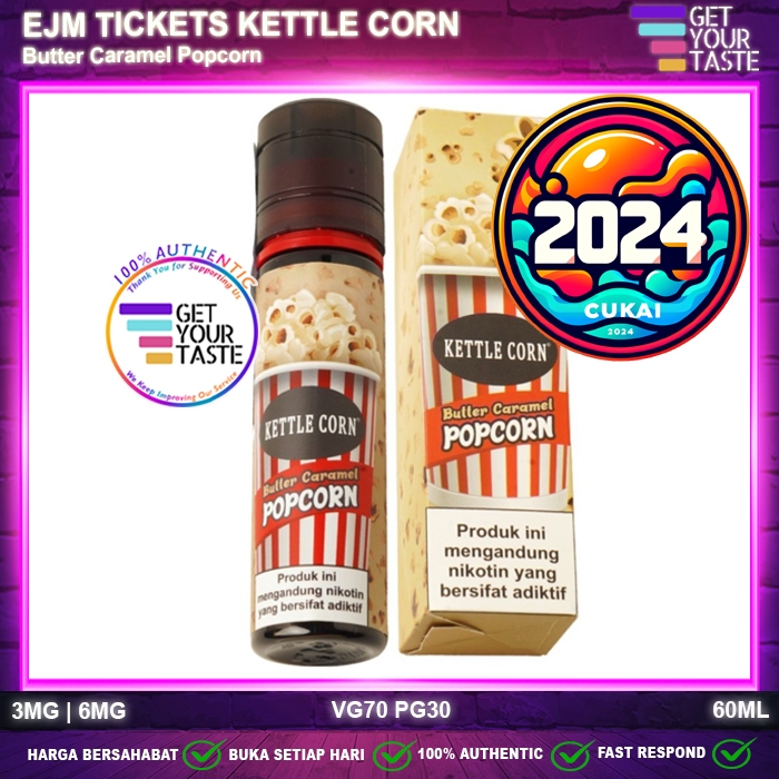 Jual Liquid EJM Tickets Creamy Kettle Corn Butter Caramel Popcorn 60ML ...