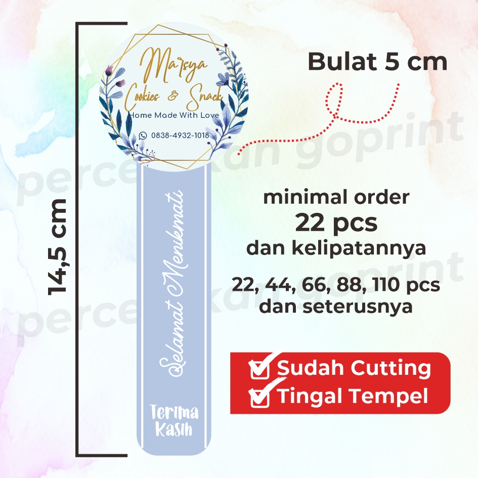 Jual Cetak Stiker Label seal / segel toples stiker kue kering nastar ...