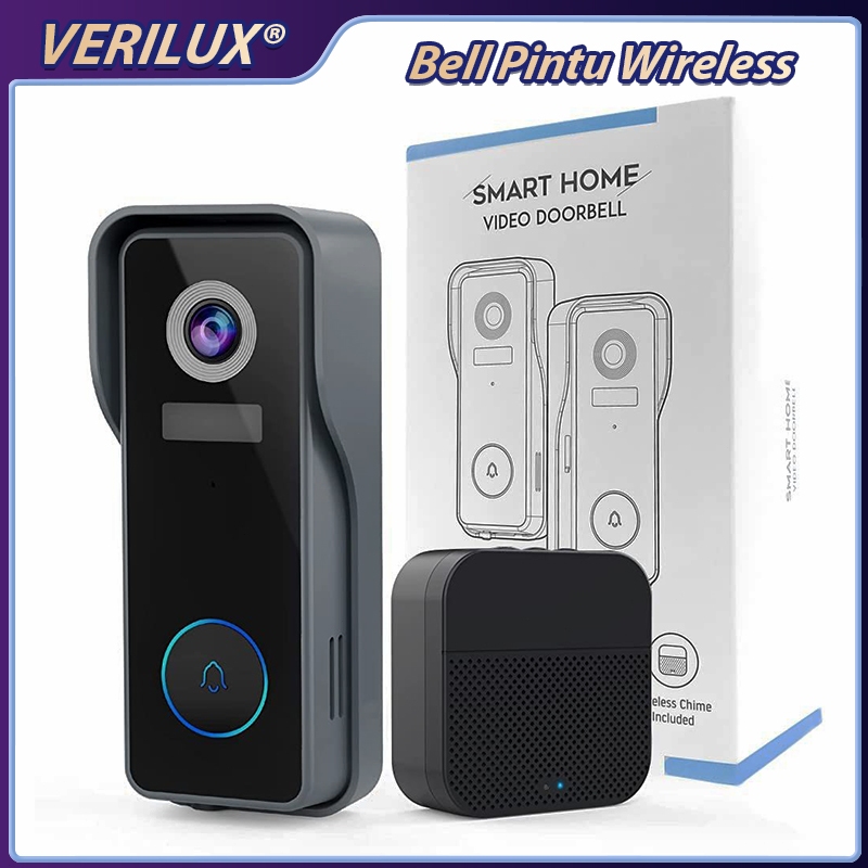 Bell Pintu Wireless Keamanan Rumah 4500mAh 1080P HD Wifi Bell Pintu Kamera  Waterproof Wireless Video Doorbell Door Calling Bell with Night Vision