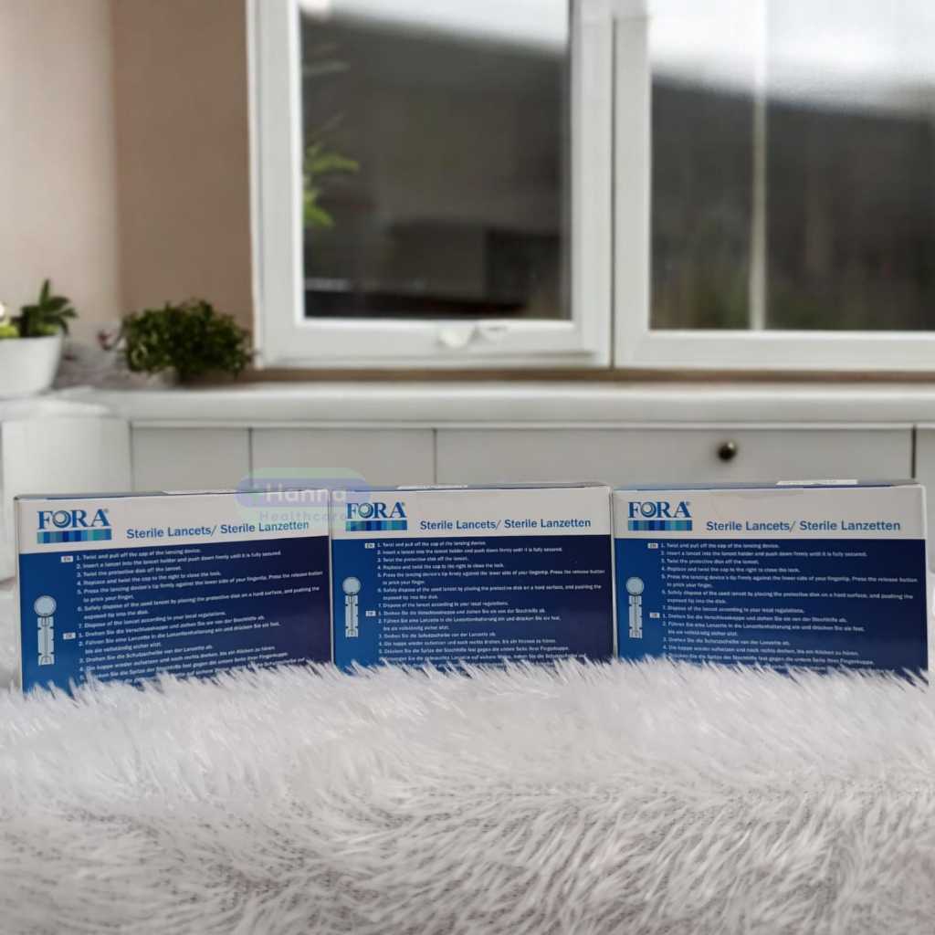 Jual FORA Sterile Lancets atau Lanset Steril FORA, yaitu jarum kecil ...