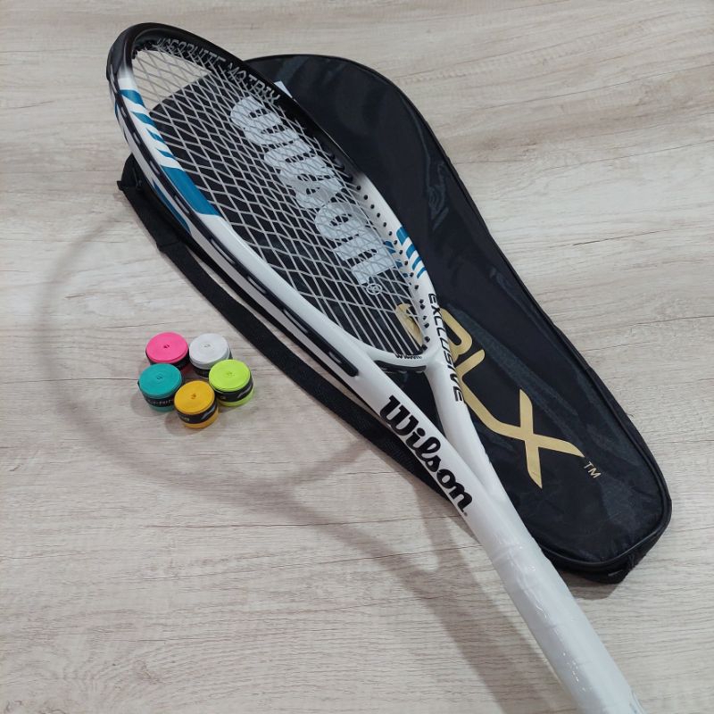 Jual RAKET TENIS WILSON EXCLUSIVE LIST BLUE SIAP PAKAI | Shopee Indonesia