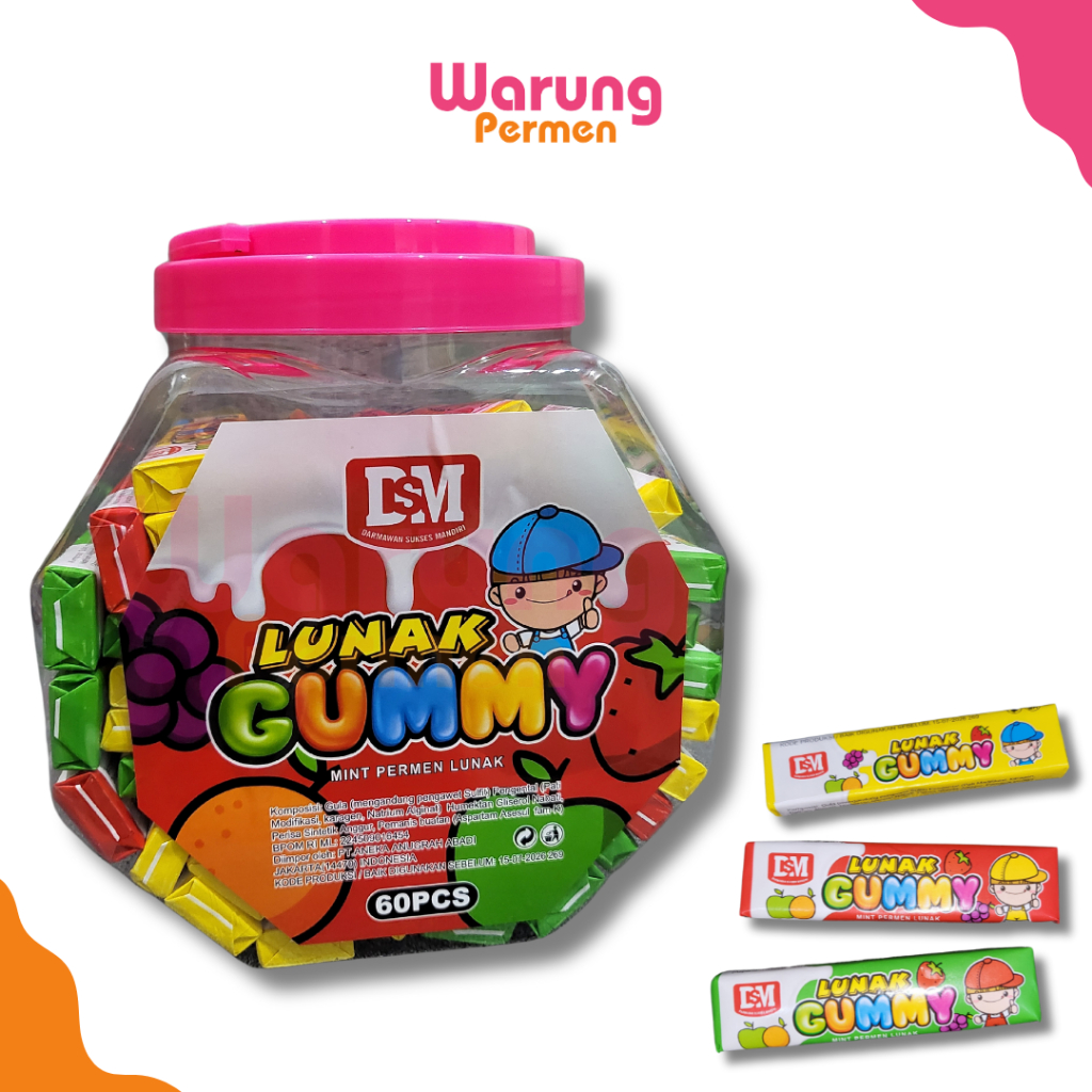 Jual Permen SDM Lunak Gummy / Aneka Rasa Buah Buahan / Jajanan Jaman ...