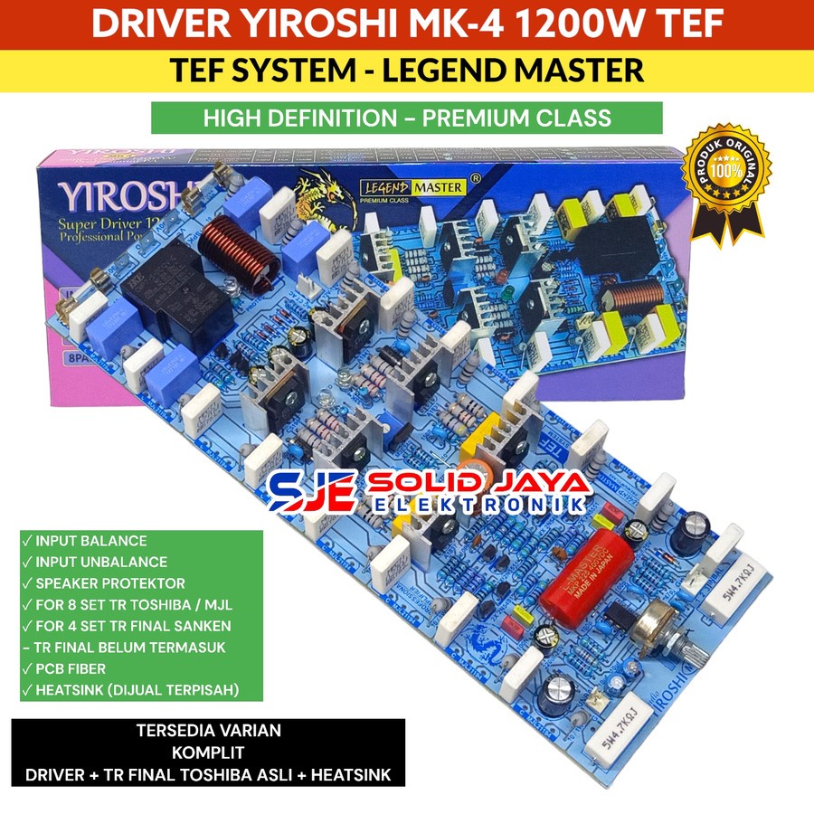 Jual KIT DRIVER POWER YIROSHI MK4 1200W TANPA TR FINAL AMPLI AMPLIFIER