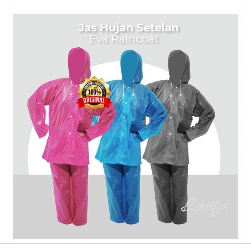 Jual Eva Jas Hujan Dewasa Setelan Bahan Tebal Raincoat Korea Shopee Indonesia