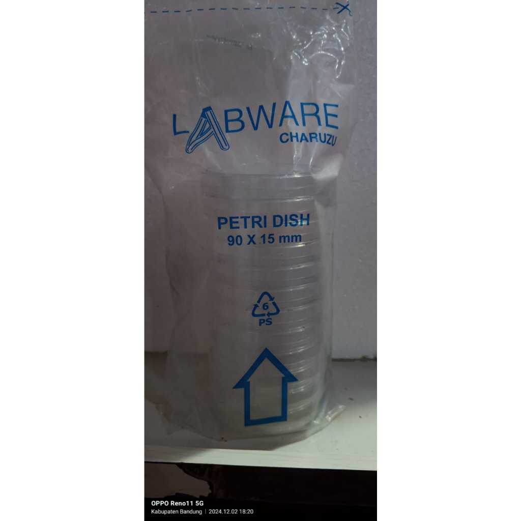 Jual Cawan petridish plastik disposable merk labware ukuran 90x15mm ...