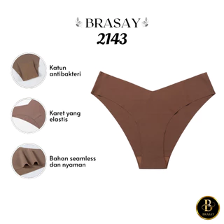 Brasay Celana Dalam Seamless V-Shape Underwear Wireless Tipis CD Tanpa Jahitan  2143