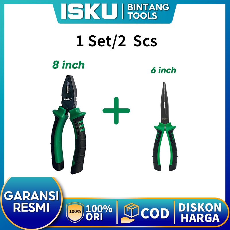 Jual ISKU Tang Kawat Potong Tang Kombinasi Set Tang Pemotong Kawat Tang ...