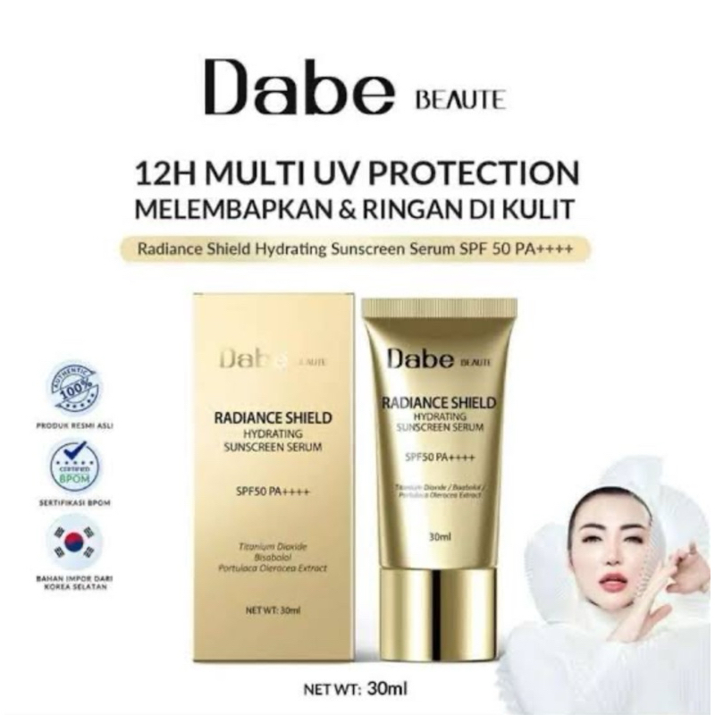Jual Radiance Shield Hydrating Sunscreen SPF 50 PA +++ Dabe Beaute ...