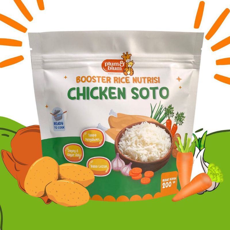 Jual plum&blum booster rice nutrisi chicken soto | Shopee Indonesia