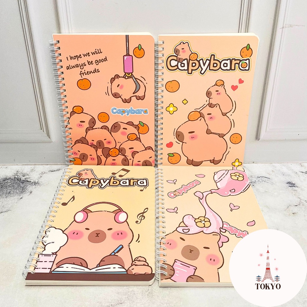 Jual Buku Binder Spiral A5 Capybara Imut Lucu Stationary Alat Tulis ...