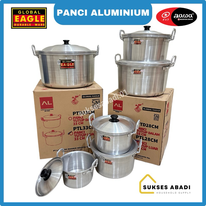 Jual PANCI SET ALUMINIUM 16 18 20 22 24 26 28 30 33 36 CM GLOBAL EAGLE 
