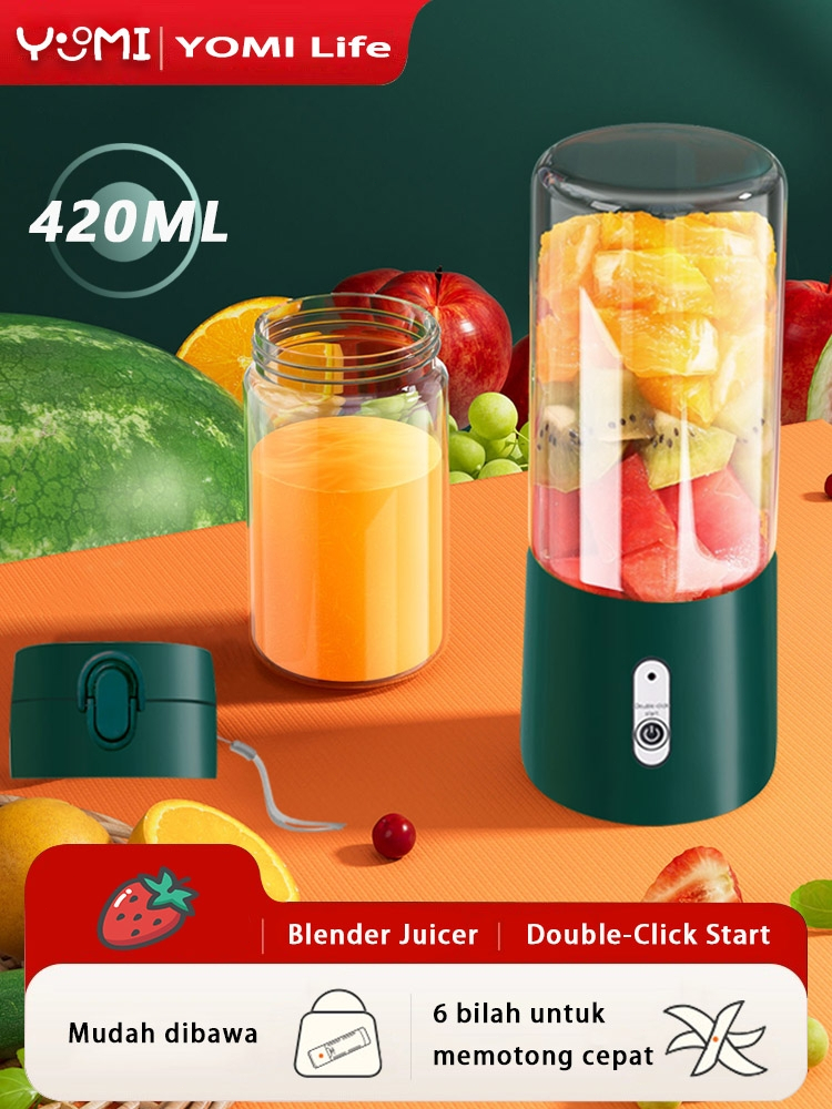 Jual Blender Portable Mini Juicer 【420ml】 / Blander Jus Buah Port ...