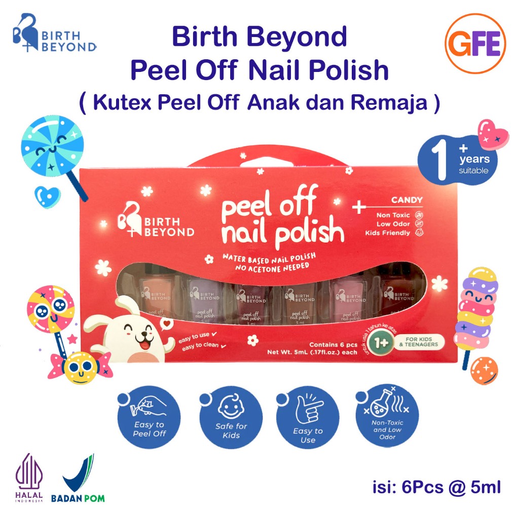 Jual Birth Beyond Peel Off Nail Polish Kutex Kutek Cat Kuku Anak Remaja ...