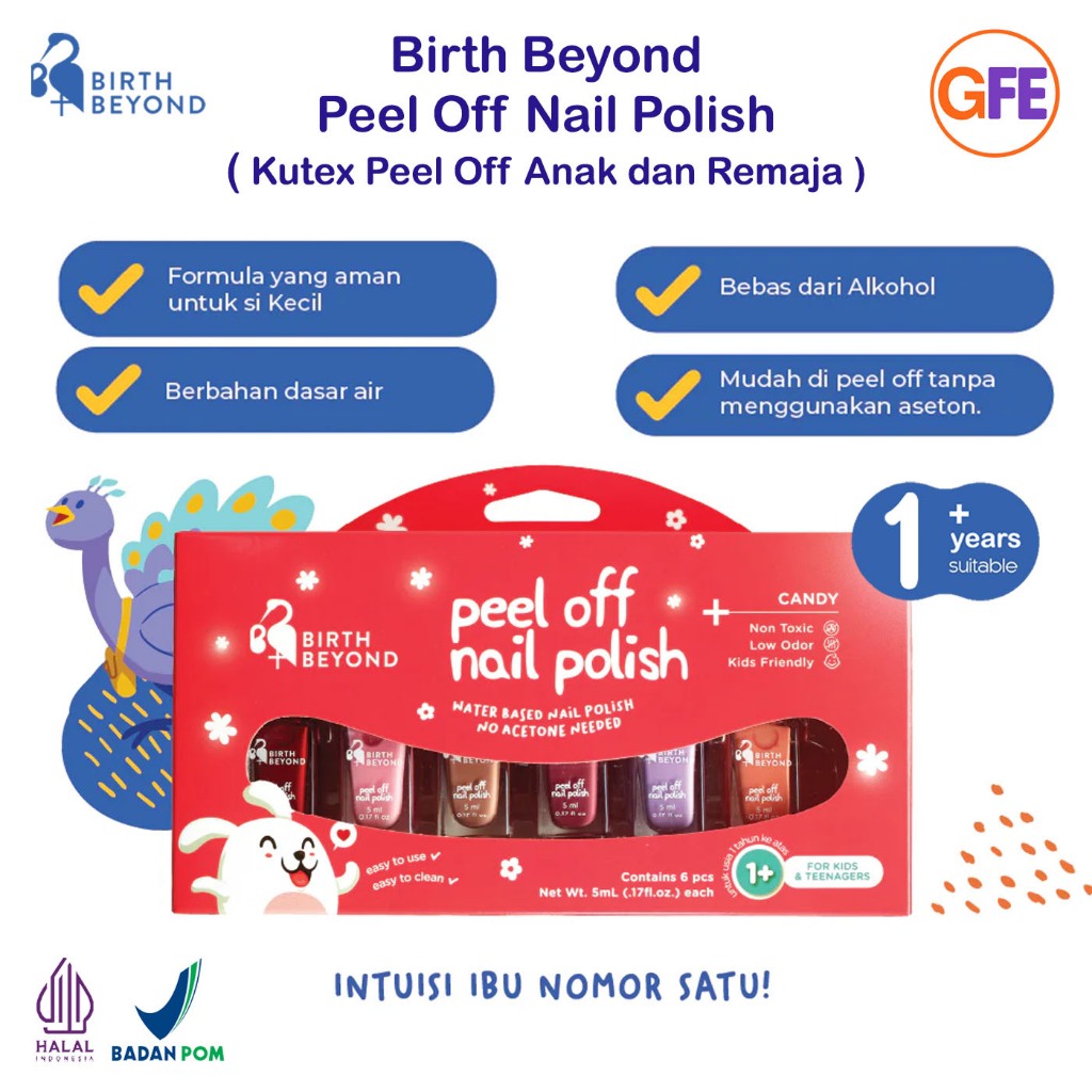 Jual Birth Beyond Peel Off Nail Polish Kutex Kutek Cat Kuku Anak Remaja ...