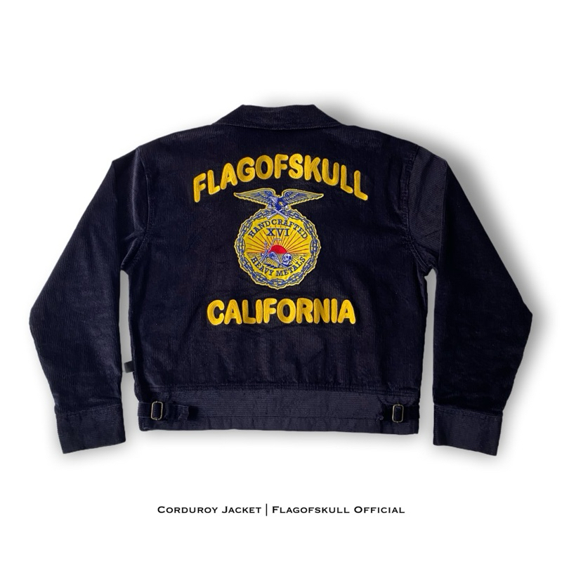Jual Work Jacket Corduroy (Boxy fit), Flagofskull Official -Navy (FFA ...