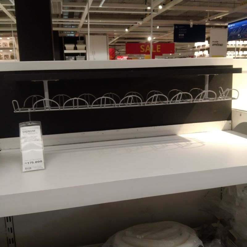 Jual IKEA SIGNUM pengaturan kabel rak penyimpanan kabel bawah meja kayu ...