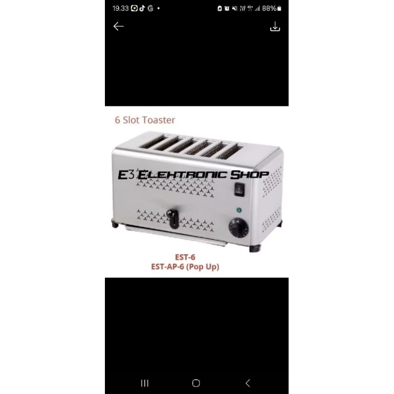 Jual SPAREPART GETRA || HEATER TOASTER TYPE EST 4 EST 6 MEREK GETRA ...