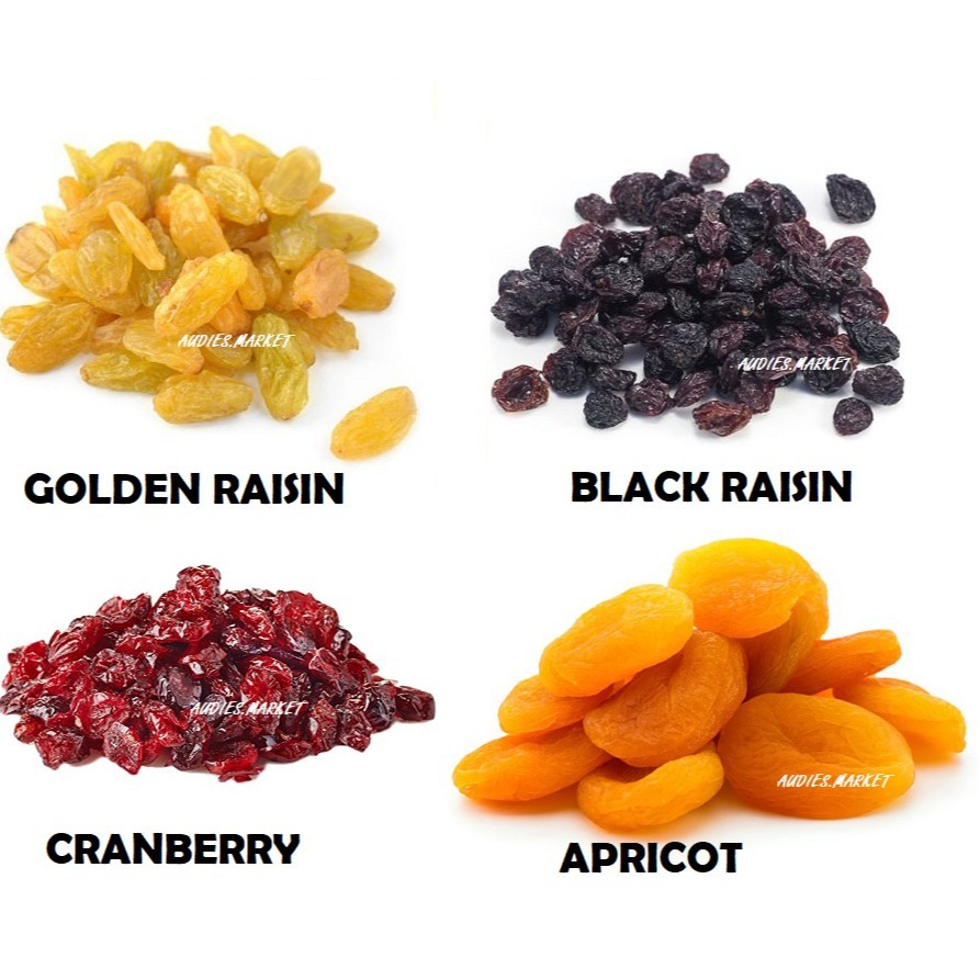 Jual 1 kg Dried Mix Fruit / Golden Raisin / Black Raisin / Cranberry ...