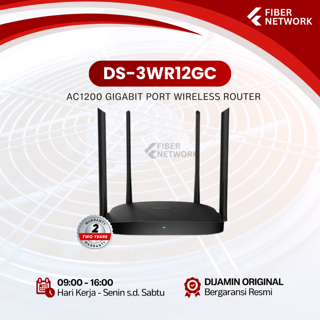 Jual HIKVISION DS-3WR12GC AC1200 Gigabit Port Wireless Router | Shopee ...
