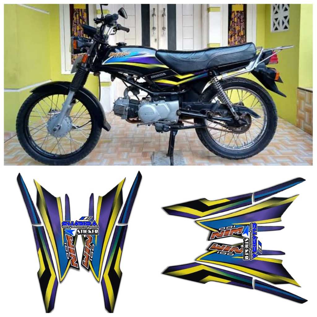Jual STICKER STRIPING LIS LES POLET BODY MOTOR HONDA WIN 100 2004 2005 ...