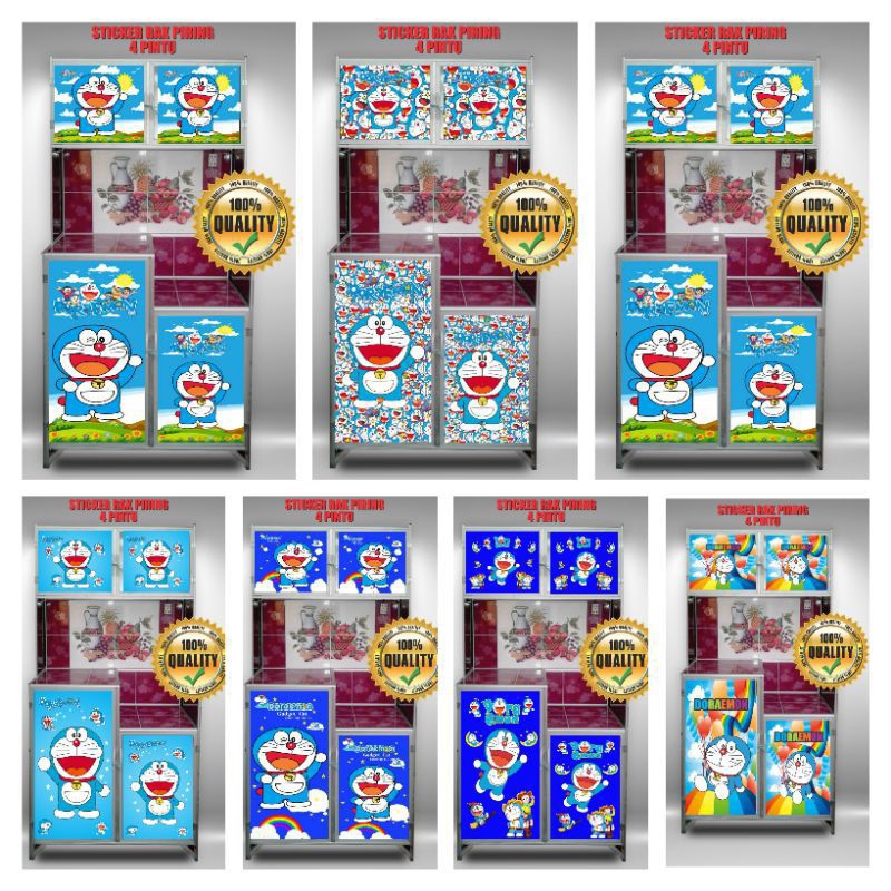 Jual WALLPAPER STIKER RAK PIRING UNTUK UKURAN 4 PINTU | Shopee Indonesia