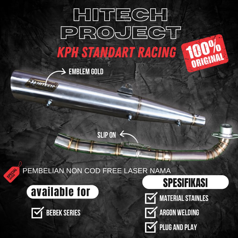 Jual hitech project KPH Standard Racing. knalpot supra series standart ...