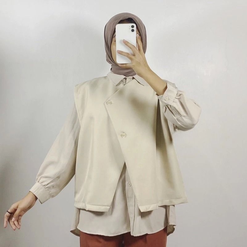 Jual allava vest rompi wanita polos casual | Shopee Indonesia
