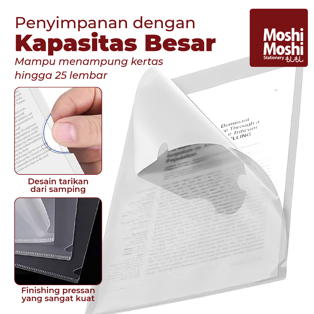 Jual L-Type Folder Folio Clear Transparant Plastik Map L Bening Kertas ...
