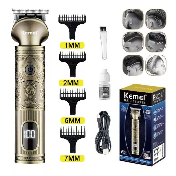 Hair Clipper Trimmer Kemei KM 1635 Alat Cukur Rambut Profesional Elektrik Rechargeable | AutoStock