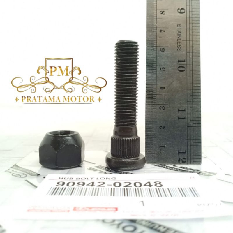 Jual BAUT RODA PANJANG LONG 6CM INNOVA KIJANG 5K AVANZA BAHAN BAJA ...
