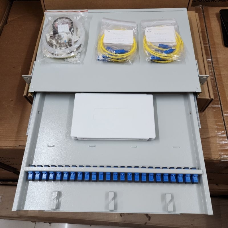 Jual otb rack 24 core SC PAZ lengkap ukuran 1U | Shopee Indonesia
