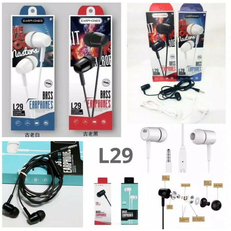HF Headset Extra Bass D21 L29 Stereo Earphone