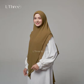 Nazia Khimar Syar'I Jumbo Lthree By Lubna Dua Layer Cerutty Khimar Pad Jilbab Instan