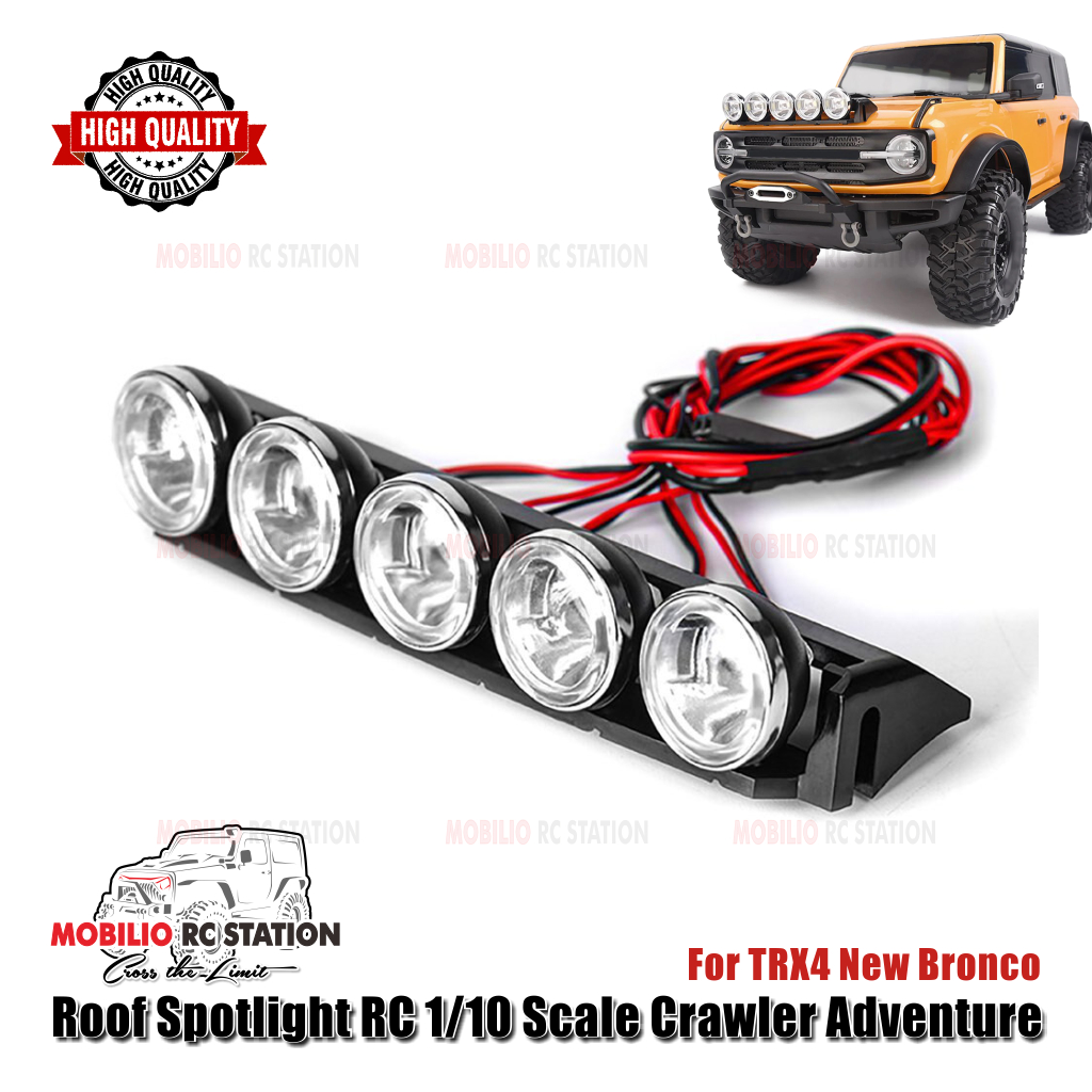 Jual Roof Spotlight RC 1/10 Scale Crawler Adventure For TRX4 New Bronco ...