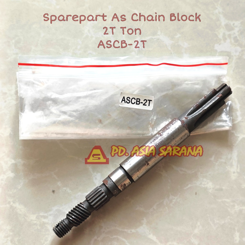 Jual Sparepart As Chain Block 2T Ton Spindle Shaft BRANCH ASCB-2T Takel ...