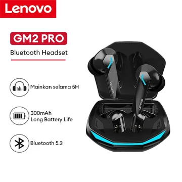 Lenovo Thinkplus GM2 Pro Tws Headset Bluetooth Gaming Super Bass Wireless Earphone Bluetooth