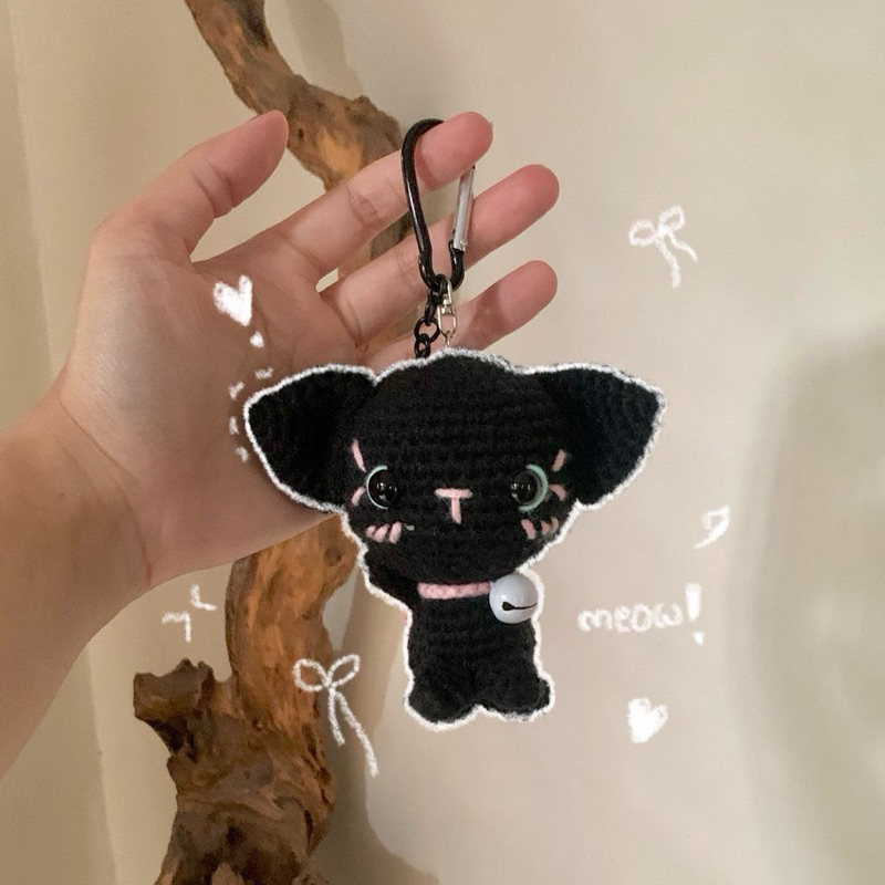 Jual Cinder Cat gantungan kunci kucing rajut kucing | amigurumi crochet ...