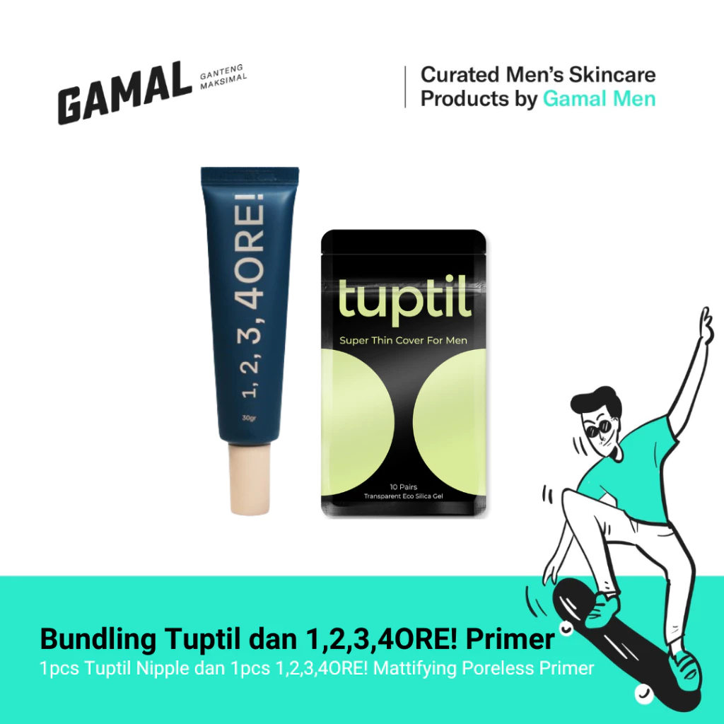 Bundling Tuptil Nipple dan 1,2,3,4ORE! Mattifying Poreless Primer