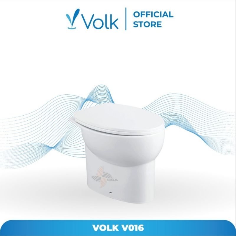 Kloset Duduk Siram Manual Volk 016 Murah (Khusus order Grab / Gojek dalam kota)