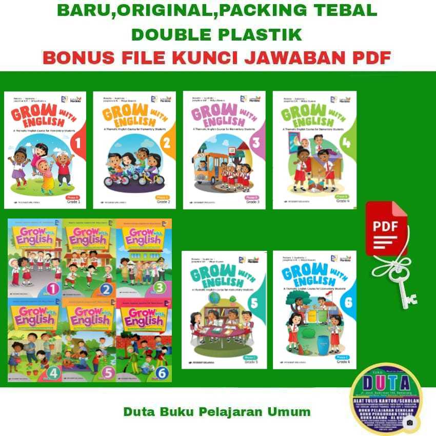 Jual Buku Bahasa Inggris Grow With English SD revisi kls kelas 1 2 3 4 ...